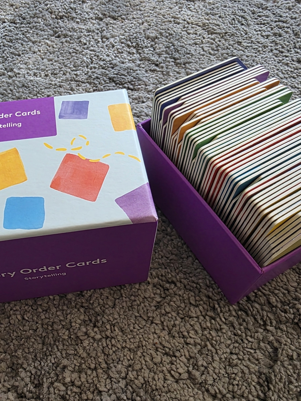 Purple Story Order Cards for Kids - Storytelling Sequence Cards